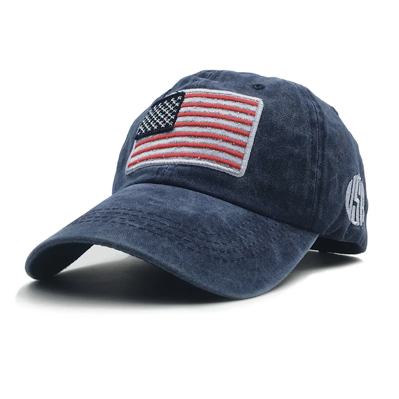 Wholsale USA Vlajka Retro Prát Baseball Čepice Pro Muže, Ženy Snapback Hat Army Americká Vlajka Kostní Trucker Vysoce Kvalitní Gorras 3
