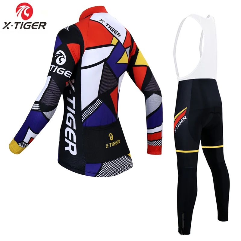 X-Tiger 2020 Podzim Pro Cyklistické Jersey Set Dlouhý Rukáv Horské Kolo Nosit Závodní Kolo Cyklistické Oblečení Oblek Pro Ženy 5