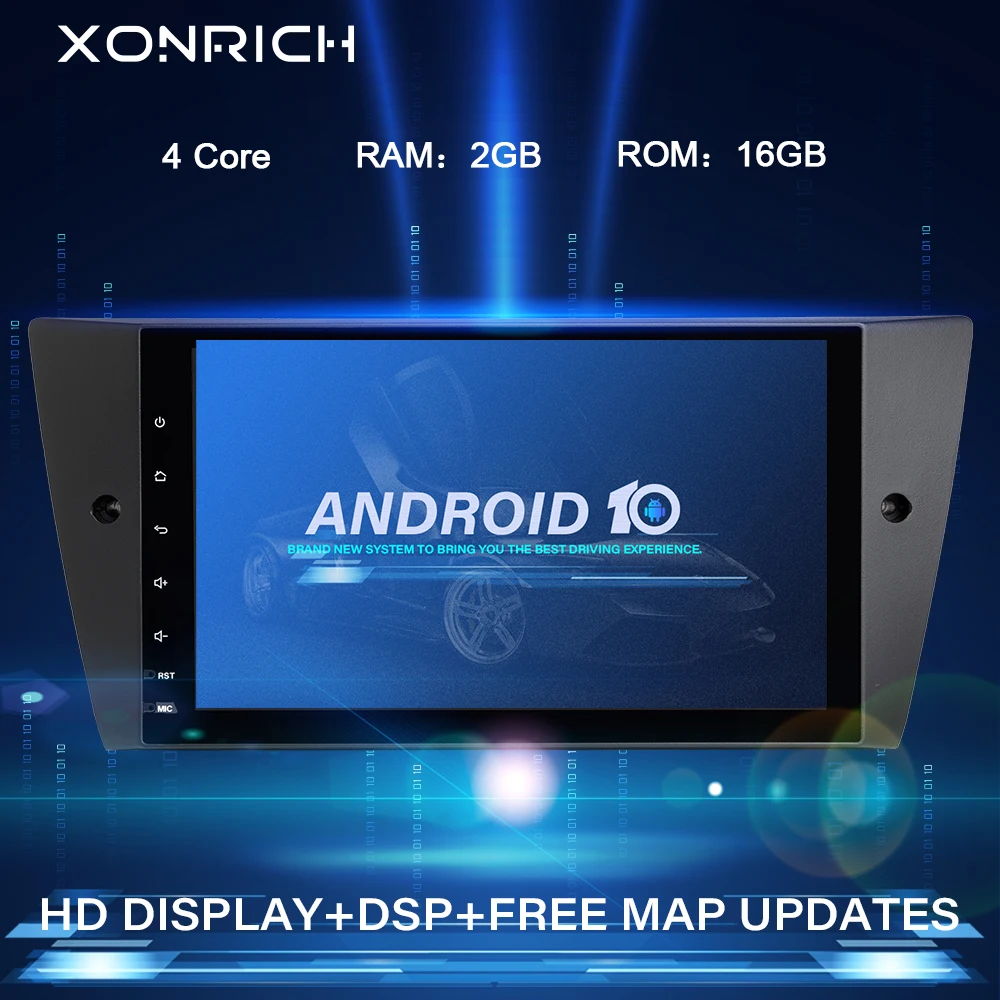 Xonrich 1 Din Android 10 Multimediální Auto DVD Přehrávač Pro BMW E90/E91/E92/E93 3 Series GPS Navigace Rádio stereo Audio hlavní jednotky 1