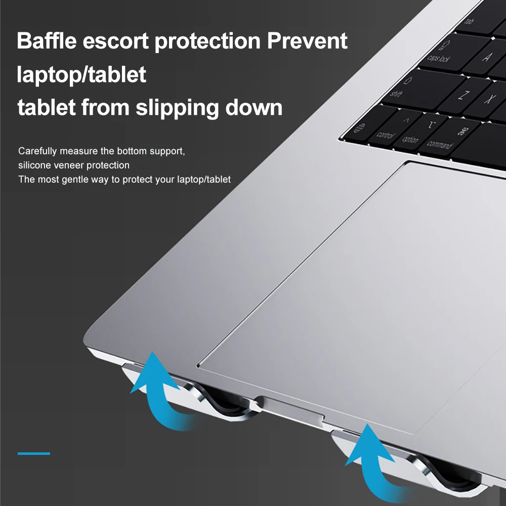 YKZ Laptop Stand Kovové Skládací Přenosný Macbook Podporu Nastavitelný Notebook Tablet Mobilní Telefon Držák Počítače PC 4