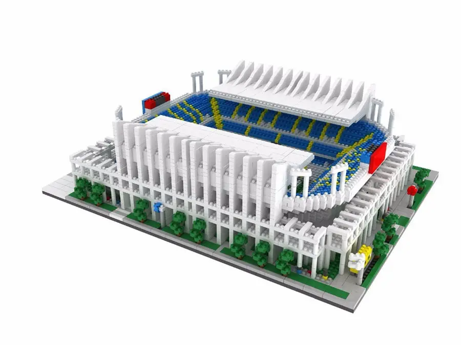 YZ Skvělý Fotbalový Stadion, Hřiště Tělocvična Model Stavebních Bloků mirco velikost Architektury Španělsko Anglie Fotbalový Klub Gymnázia 0