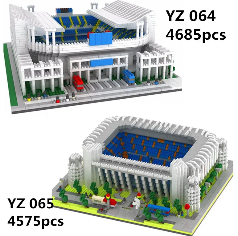 YZ Skvělý Fotbalový Stadion, Hřiště Tělocvična Model Stavebních Bloků mirco velikost Architektury Španělsko Anglie Fotbalový Klub Gymnázia 1