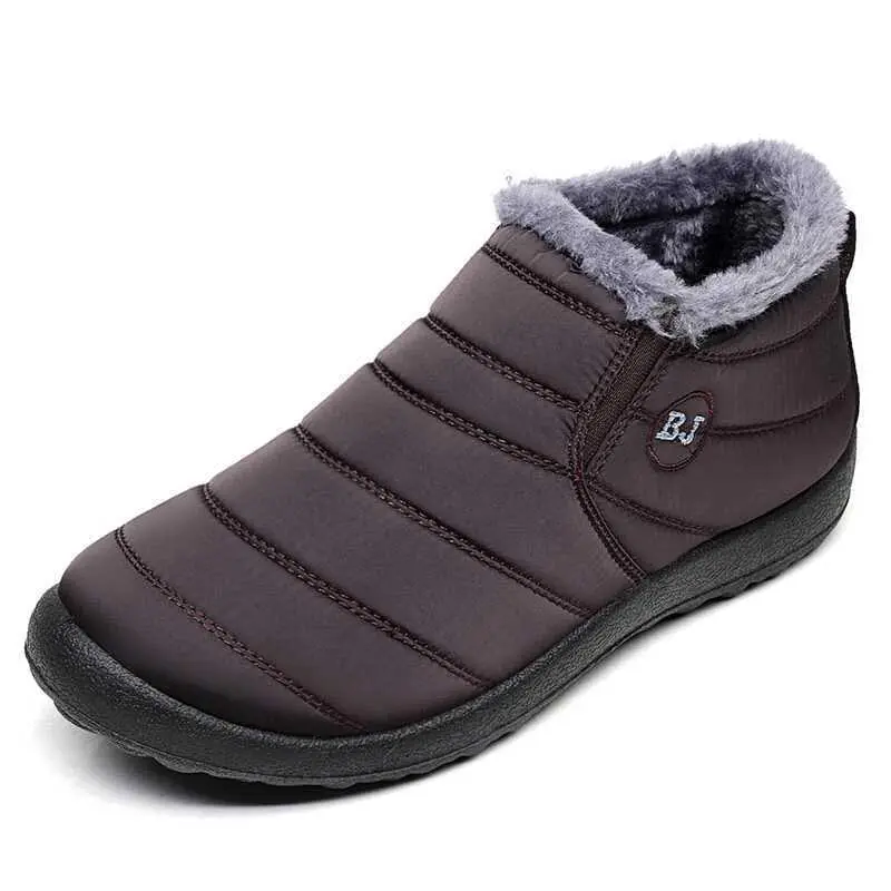 Zimní Boty boty Muži Vodotěsné Módní kotníkové boty Muži Ležérní Obuv Domácí Botas Hombre Plus velikosti skluzu na zapatos de hombre 4