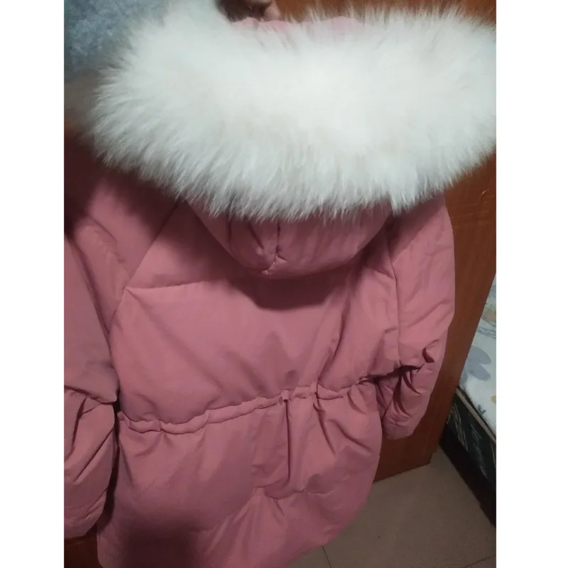 Zimní Bundy Real Fox Kožešiny 90% Kachna Dolů Bunda Ženy Kabát Korejský Krátký Styl Svrchní Kabáty Základní Ukrajina Ženy 5