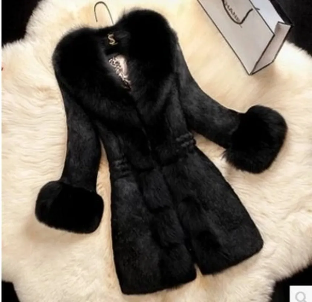 Zimní Kabáty Elegantní Ženy Umělé Kožešiny Kabát Ženy Ležérní Tlusté Teplé Svrchní Umělé Kožešiny Bundy 2020 Nové Módní 4