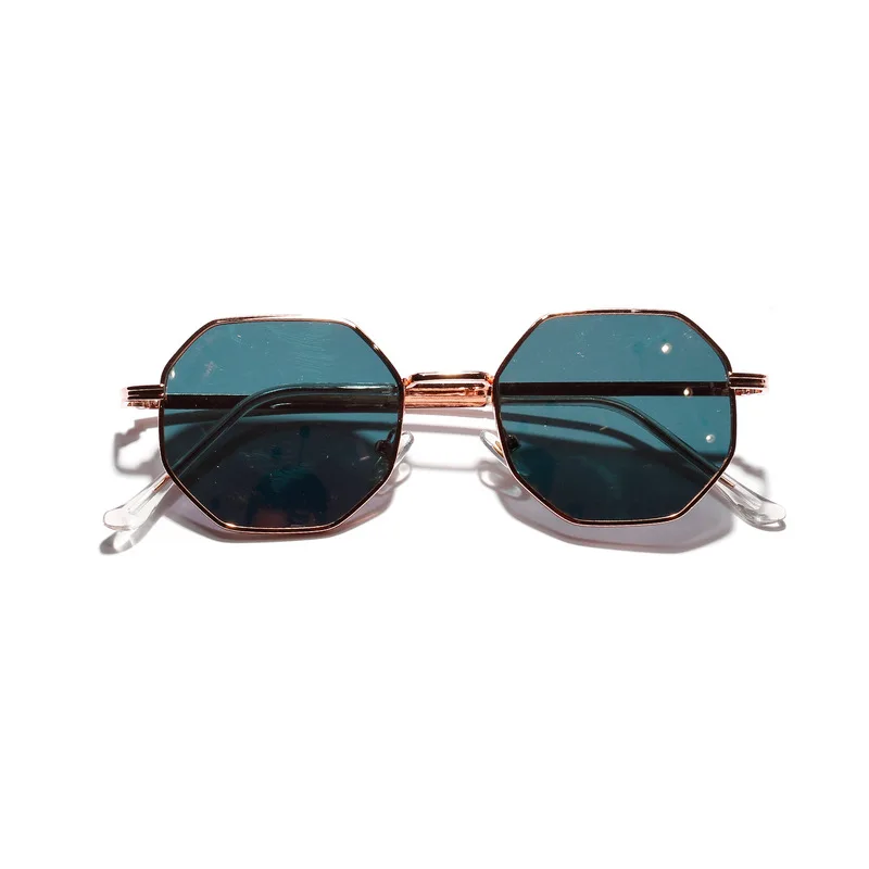Značky Design Kovové Polygon Rám Módní sluneční Brýle, Ženy, Pro Muže, Vintage Luxusní Zrcadlové Sluneční Brýle UV400 De Sol 4
