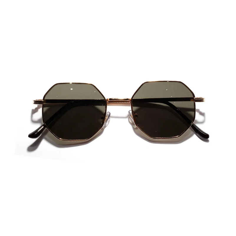 Značky Design Kovové Polygon Rám Módní sluneční Brýle, Ženy, Pro Muže, Vintage Luxusní Zrcadlové Sluneční Brýle UV400 De Sol 5