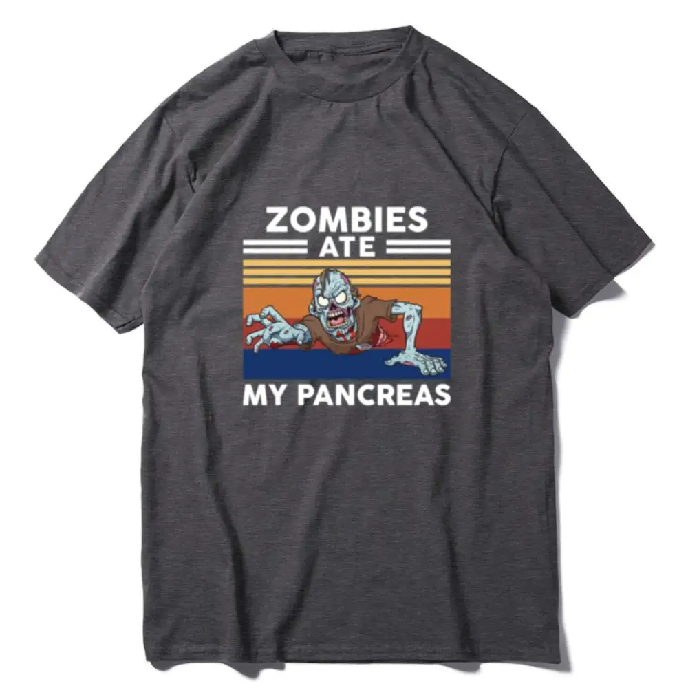 Zombie Snědl Můj Slinivky břišní Horor Vtipné Tričko dámské Krátký Rukáv T-Shirt Halloween Dárky 1