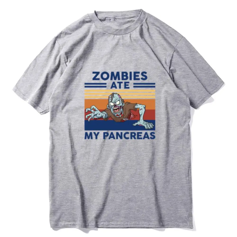 Zombie Snědl Můj Slinivky břišní Horor Vtipné Tričko dámské Krátký Rukáv T-Shirt Halloween Dárky 3