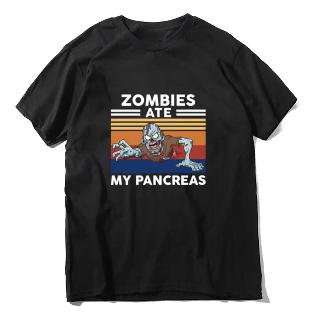 Zombie Snědl Můj Slinivky břišní Horor Vtipné Tričko dámské Krátký Rukáv T-Shirt Halloween Dárky 4
