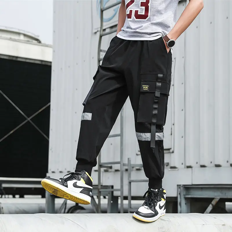 Černá Hip Hop Kalhoty Pánské Streetwear Móda Mužského Běžce Tepláky Ležérní Harem Kalhoty Letní Harajuku Muži Oblečení 1