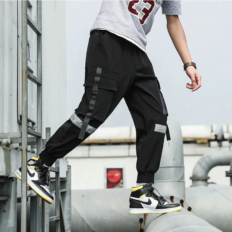 Černá Hip Hop Kalhoty Pánské Streetwear Móda Mužského Běžce Tepláky Ležérní Harem Kalhoty Letní Harajuku Muži Oblečení 4