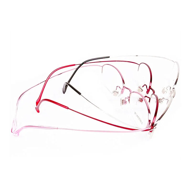 Čistý Titan Brýle Půl Rim flexibilní Optické Rám Předpis Brýlové Semi Rim Brýle Malý Obličej Vhodné Line Chrámu 0