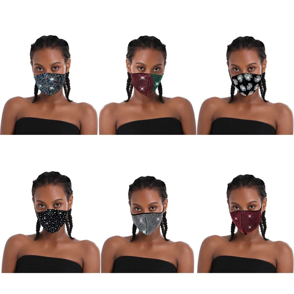 Ženy Lesklé Masky na Obličej Klubu Opakovaně v Pračce Prach-důkaz Prodyšný Dospělé Masku Na Nos A Ústa Ochraně Ústa Kryt 1