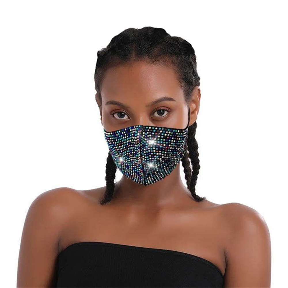 Ženy Lesklé Masky na Obličej Klubu Opakovaně v Pračce Prach-důkaz Prodyšný Dospělé Masku Na Nos A Ústa Ochraně Ústa Kryt 4
